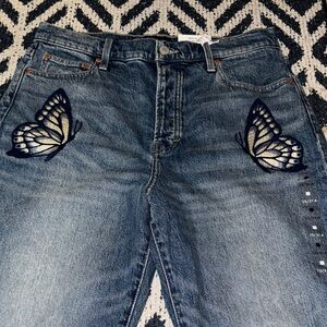 NWTS LUCKY BRAND SO SO CUTE JEANS W. GORGEOUS EMBROIDERED STYLING 🦋'S